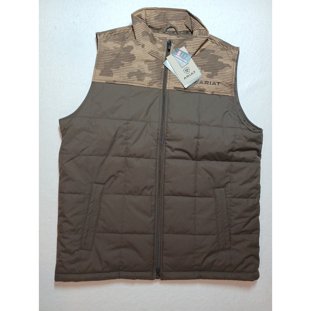 Ariat Crius Insulated Vest Men's Size‎ Large NWT Brown Camo Concealed Carry